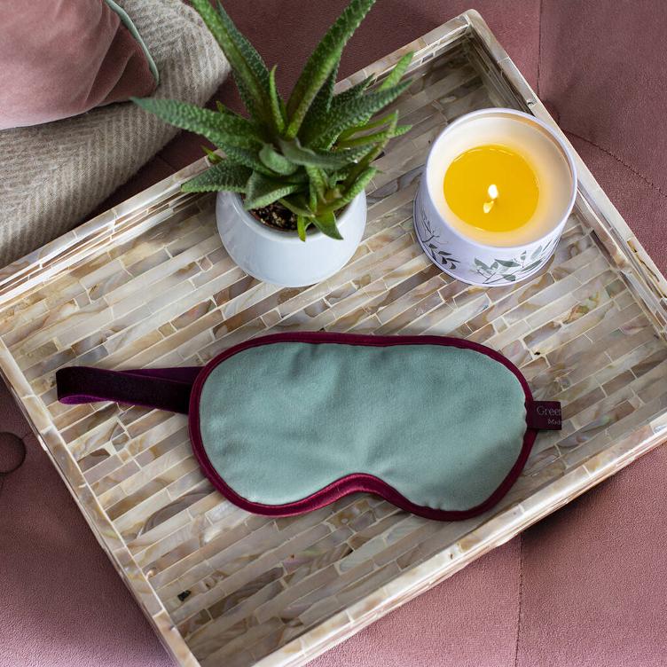 Green & Health - Lavendel gefüllte Augenmaske - Meerschaum-Samt