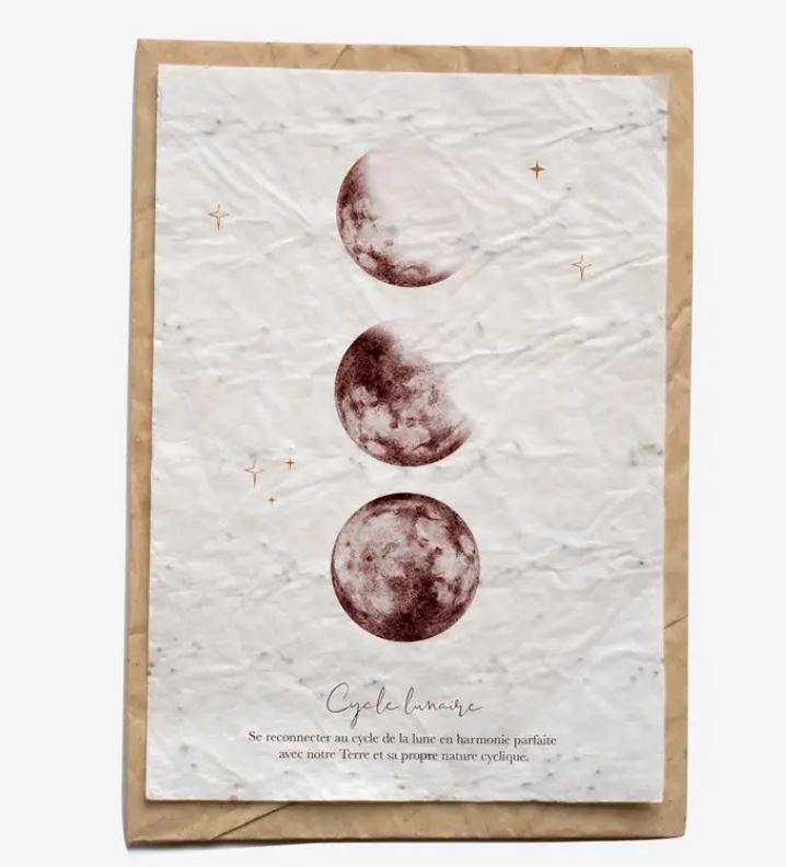 Karte mit Samen — Mondphase