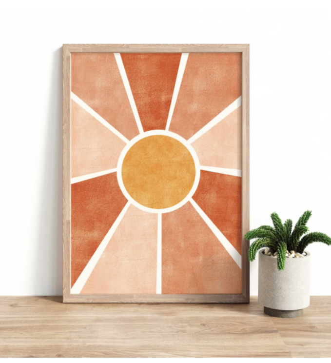 Kunstdruck `Sonne Terrakotta` - A3