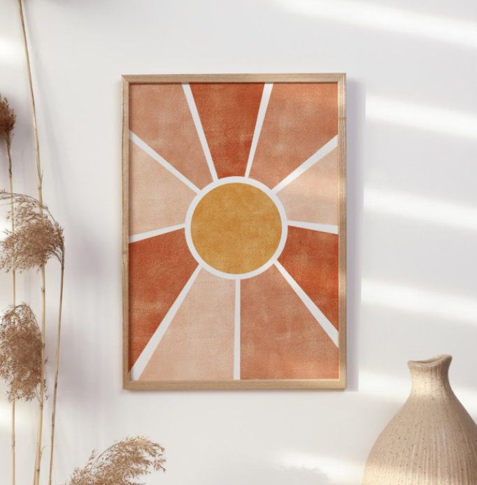 Kunstdruck `Sonne Terrakotta` - A3 - 1