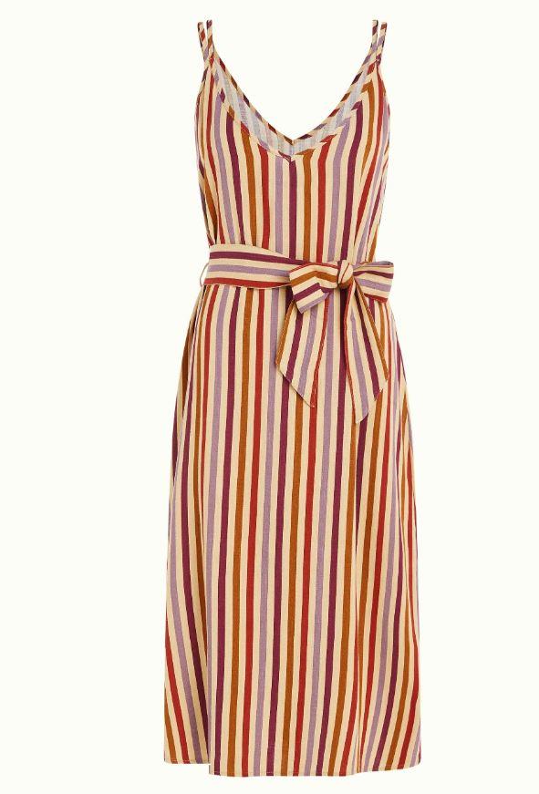 Nadya Dress Cassava Stripe - 1